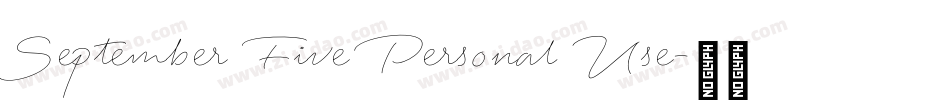 September Five Personal Use字体转换